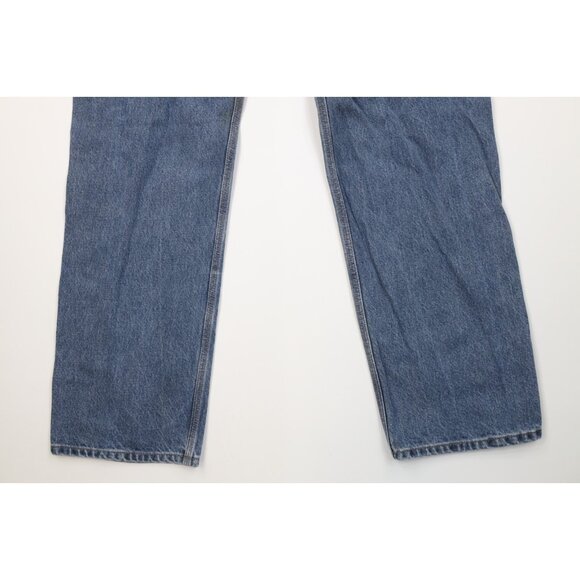 Vintage Y2K Carhartt Mens 36x32 Distressed Traditional Fit Denim Jeans Blue - Picture 12 of 13
